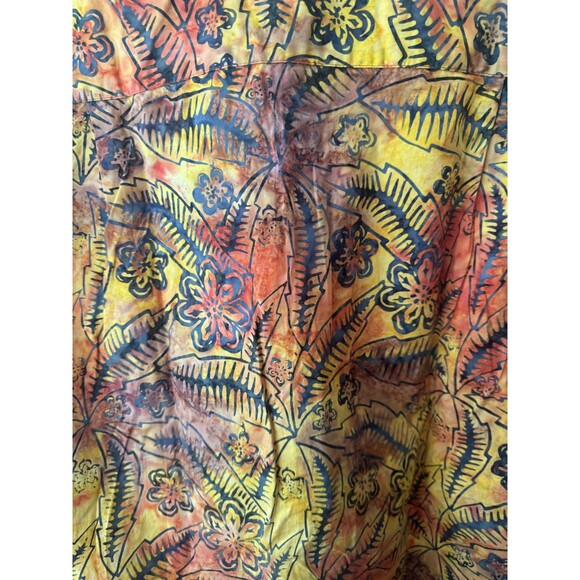Island Republic Tribal Geometric Print Hawaiian Shirt Sz L 100% Cotton Button Up - Picture 3 of 3